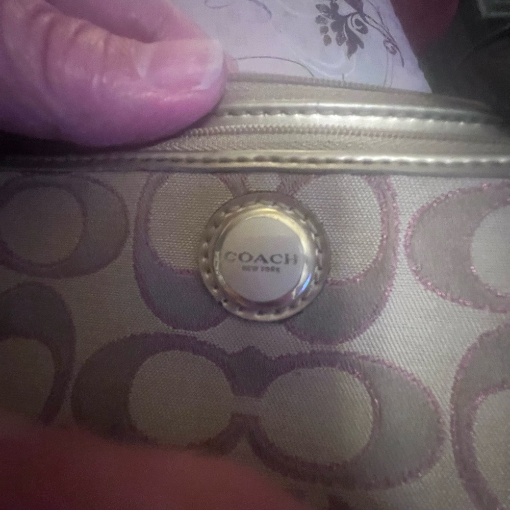 Coach Beige and Gold Wristlet - Picture 9 of 9